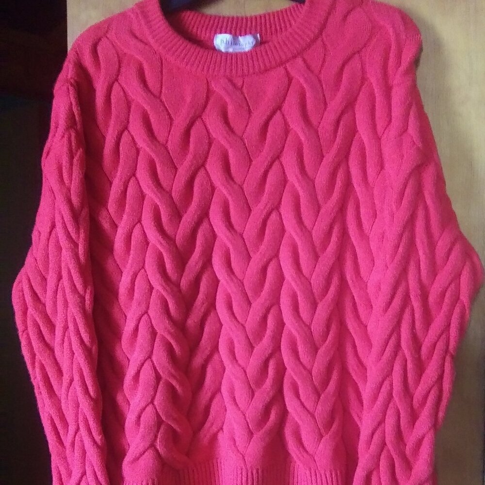 Philosophy red sweater